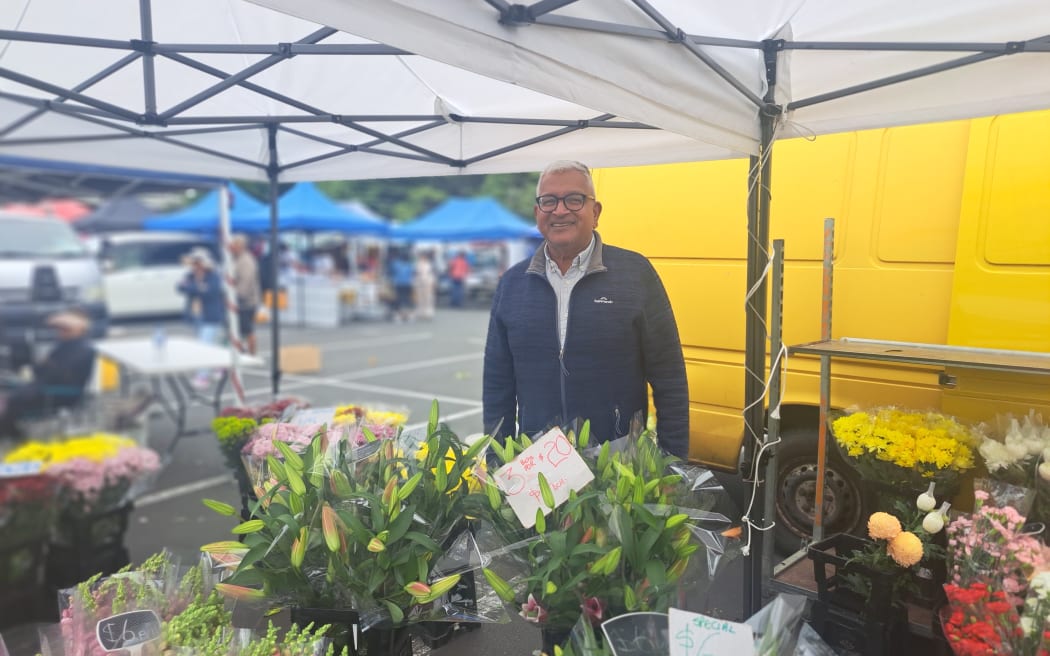 Hareesh Kika has sold flowers at the Otara Markets for more than 30 years.