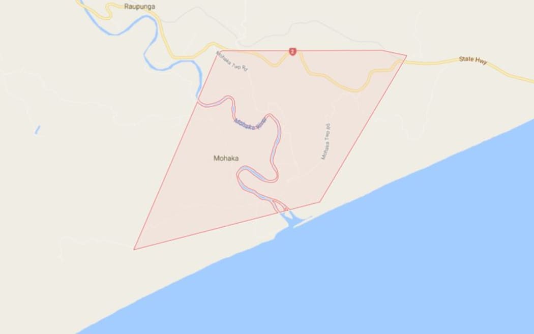 The settlement of Mohaka is south of Wairoa.