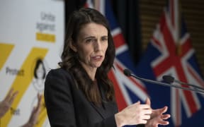 Prime Minister Jacinda Ardern during her post-Cabinet press conference with director general of health Dr Ashley Bloomfield at Parliament, Wellington. 27 September, 2021.