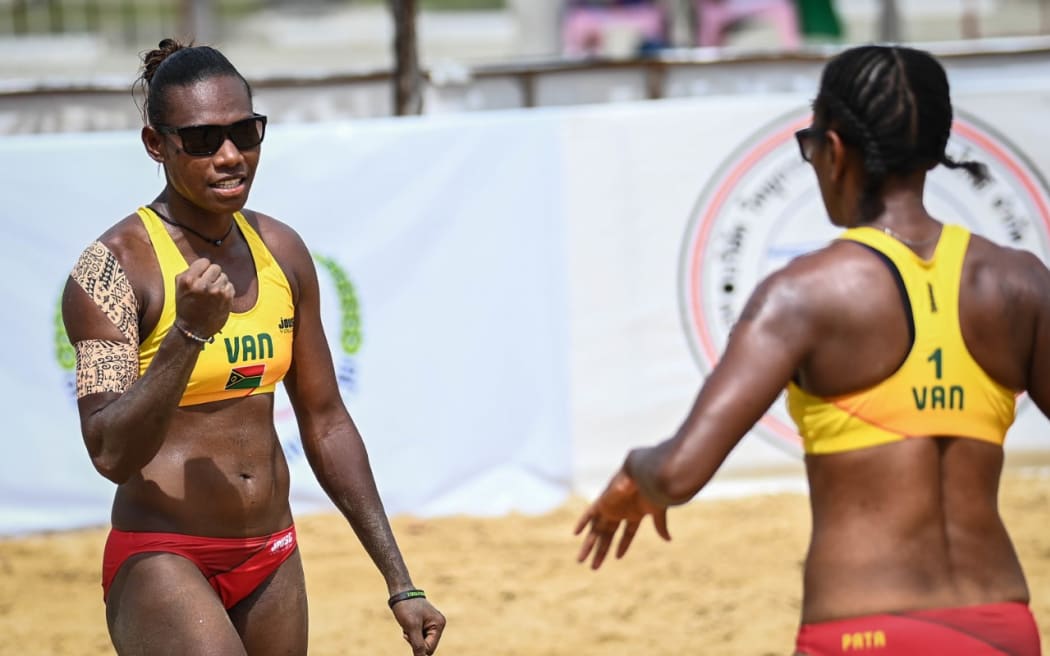 Sherysyn Toko and Miller Pata in action at the Asian Continental Cup Final in Thailand.