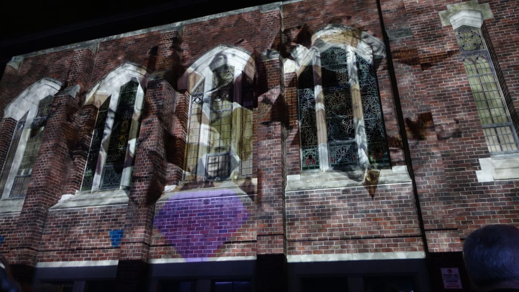 Interactive light projection piece by Johann Nortje