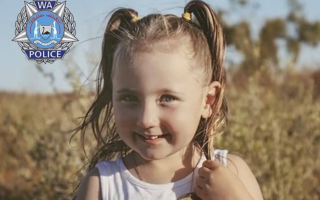 An undated handout photo received on October 21, 2021 from the Western Australian Police Force shows four-year-old Cleo Smith.