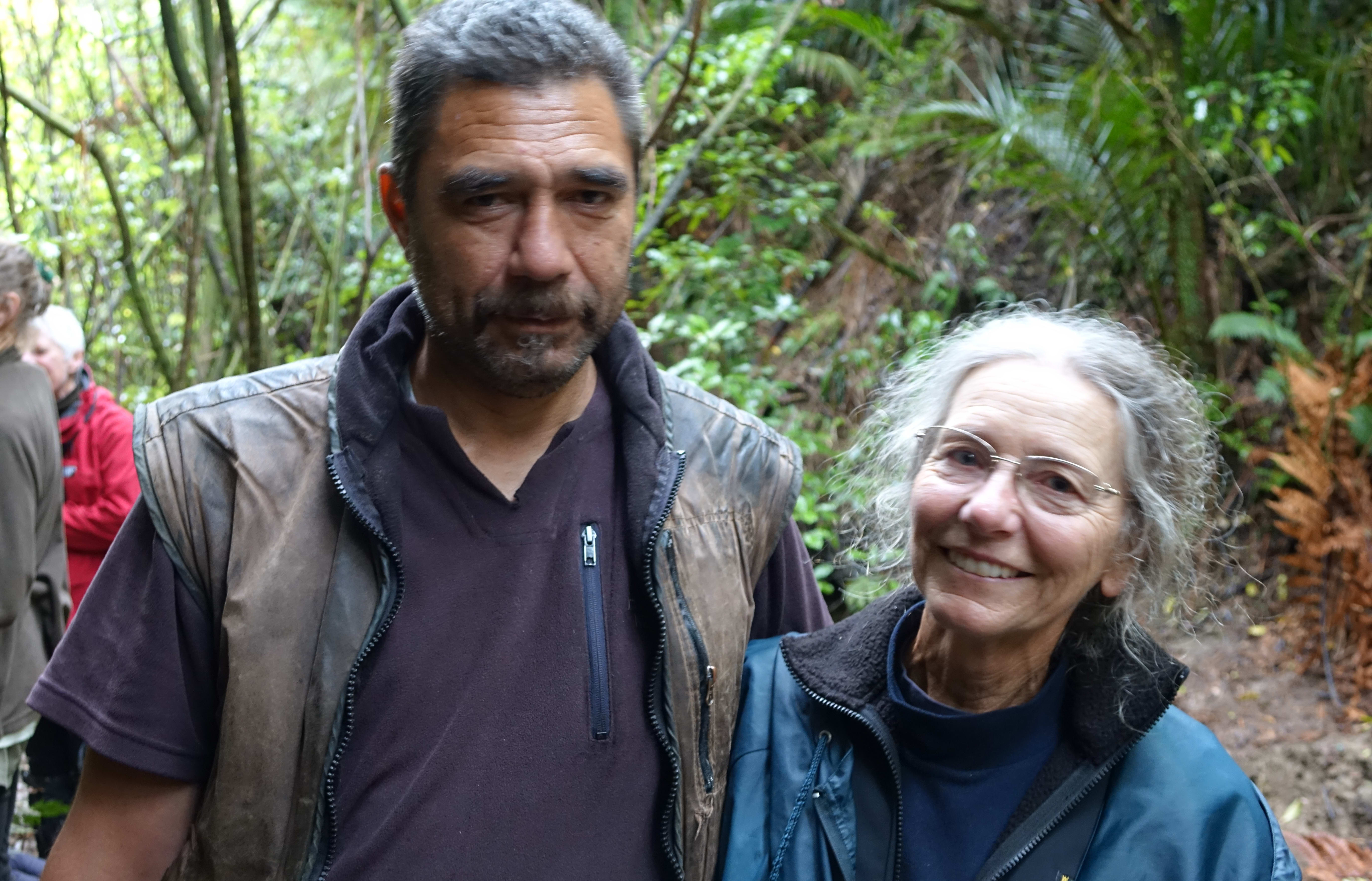Tiaki Te Mauri O Parininihi Trust kōkako project manager Conrad O'Carroll and Tiritiri Matangi kōkako team leader Morag Fordham.