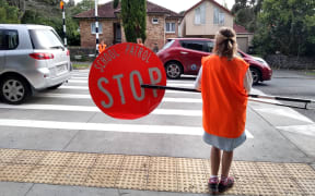 Owairaka District School road patrol - generic school speed limit, stop sign, traffic, crossing