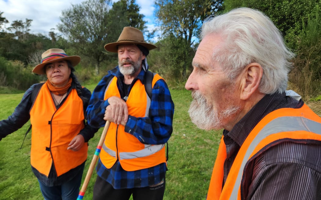 Whaitaima TeWhare, Jeffrey Addison and Perry Fletcher are the Taupō Moana Record-Keepers, locating and monitoring culturally important sites in the region.