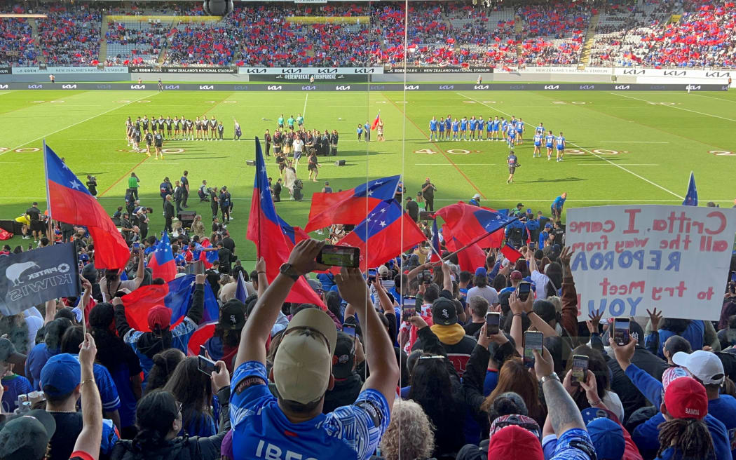 Toa Samoa and Kiwis game at Eden Park stadium