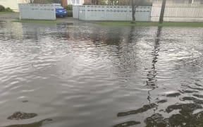 Flooding on Copeland Street in Lower Hutt