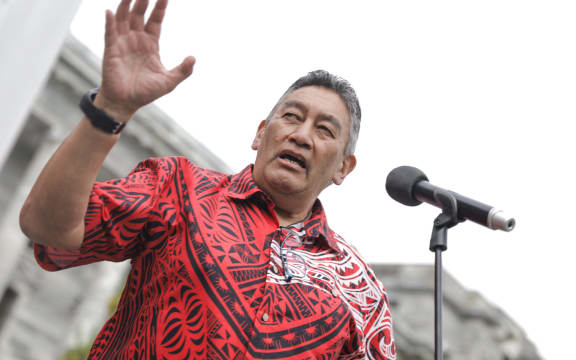 Former MP Hone Harawira at the Smokefree rally at Parliament on 13 December, 2023.