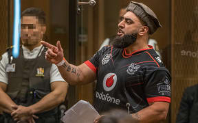 Ahad Nabi - victim impact statement. 

PHOTO: JOHN KIRK-ANDERSON 

Sentencing for Brenton Tarrant on 51 murder, 40 attempted murder and one terrorism charge.