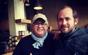 Giulio Sturla with NZ Chef  & ConversatioNZ supporter Al Brown.
