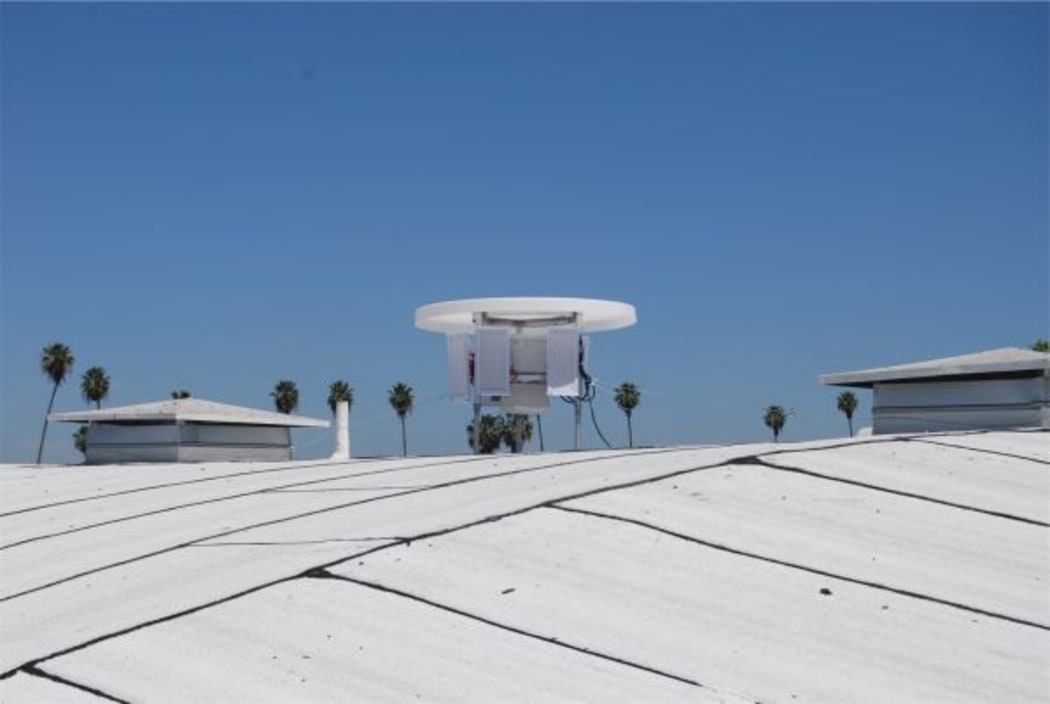 Closeup of SonicNets System on Downtown LA Shopping Mall