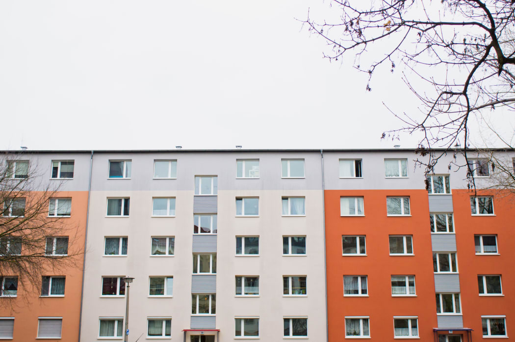 Apartment building, accommodation, housing, rental.
