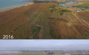 Iwi member Keelan Walker believes these photos show a vineyard has been established on the wahi tapū known as Kowhai Pā.