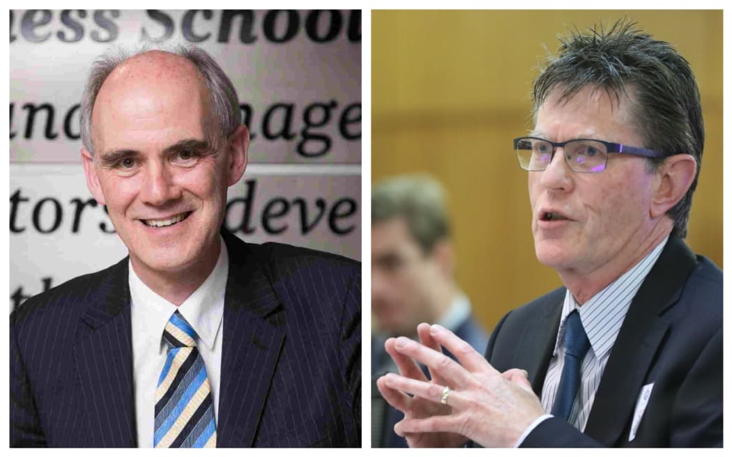 Emeritus professor Jonathan Boston, left, and Dr Rob Bell