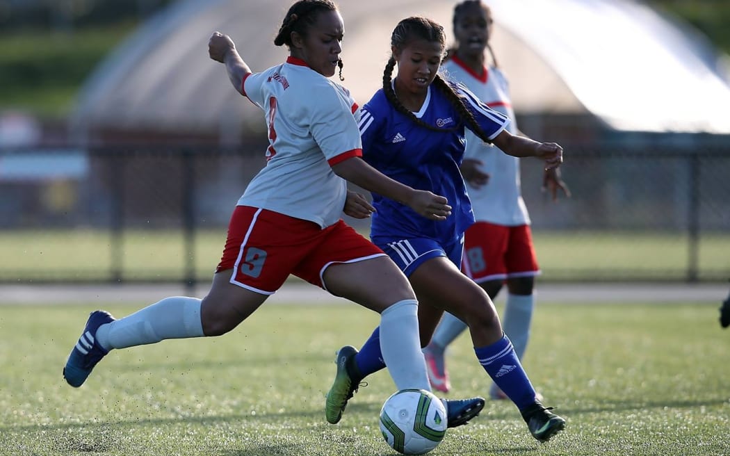 New Caledonia's Alice Wenessia scored the only goal of the match against Samoa.