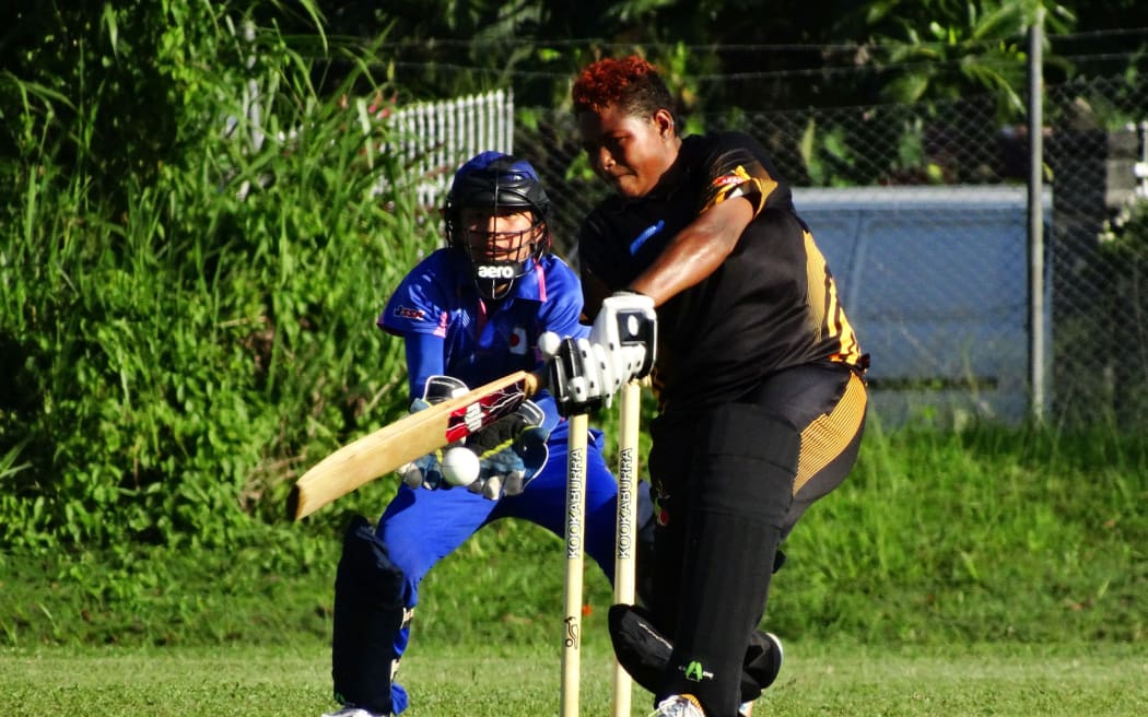 Konio Oala led the way for PNG with the bat.
