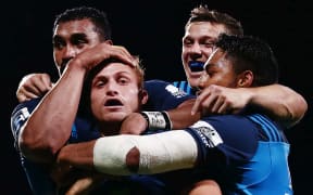 Blues love with Jerome Kaino, Ihaia West, Piers Francis and George Moala.