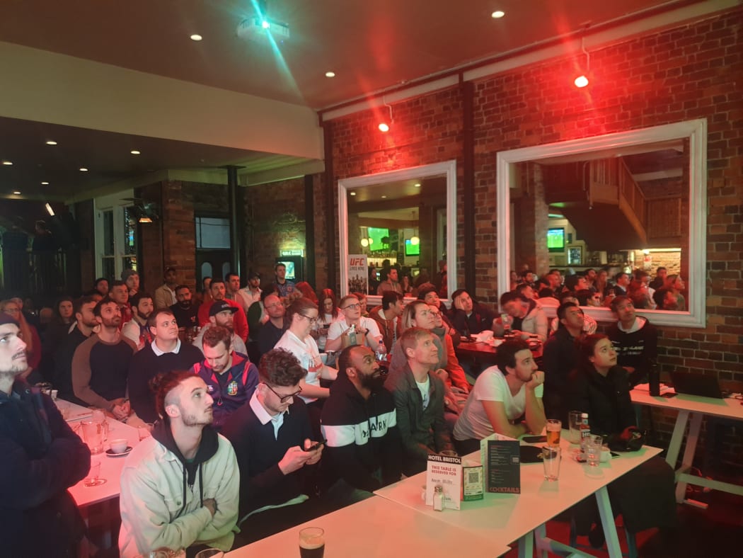The crowd at Bristol watch the Euro 2020 final.