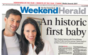 How the Weekend Herald marked the big news from the day before.