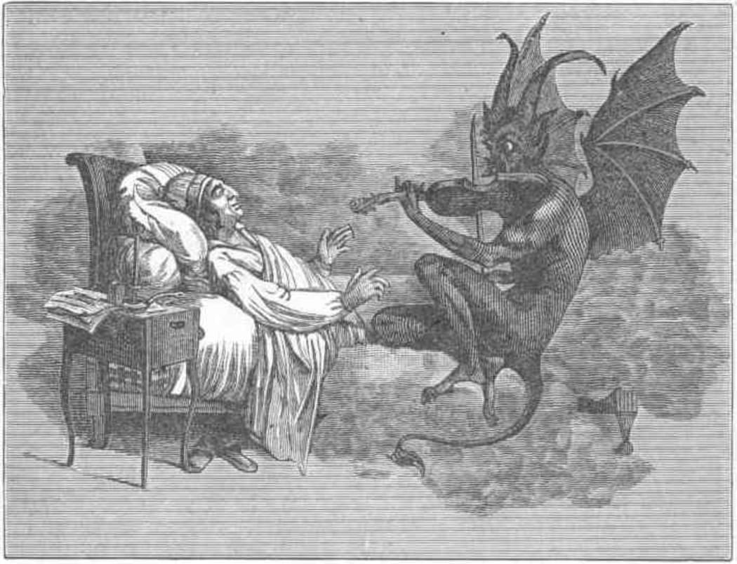 Tartini's Dream by Louis-Léopold Boilly (1761-1845). Illustration of the legend behind Giuseppe Tartini's Devil's Trill Sonata.