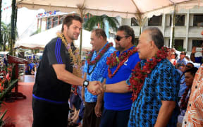 Captain Richie McCaw during a parade for the New Zealand All Blacks.