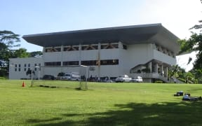 The gymnasium at the College of Micronesia in Pohnpei, capital of the Federated States of Micronesia, which has confirmed its first cases of community spread of Covid in Pohnpei and Kosrae