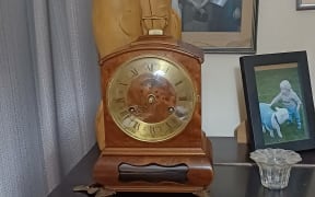 A lounge clock in its usual habitat.