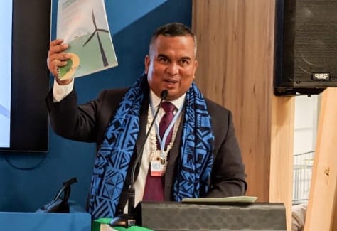 David Paul speaking at COP24