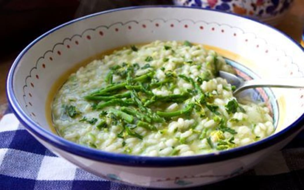 Asparagus risotto