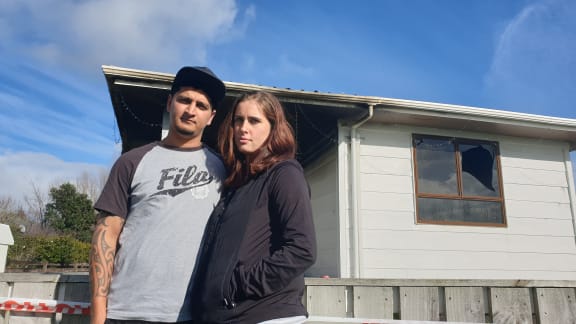 Lucky and Brittany Nawani say the community rallied around them after their home was destroyed by a fire.
