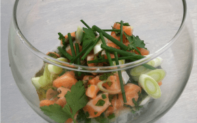 Salmon caper tartare