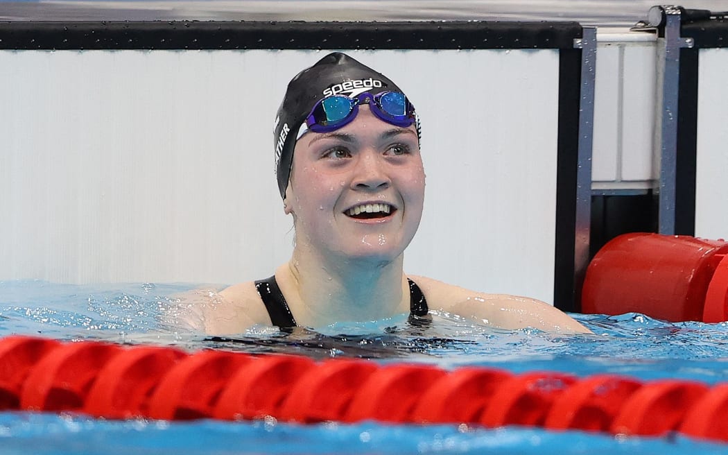 2020 Tokyo Olympic Games Sunday - Swimming, Tokyo Aquatics Centre, Tokyo, Japan 25/7/2021
Womenâs 400m Heats 
New Zealandâs Erica Fairweather.