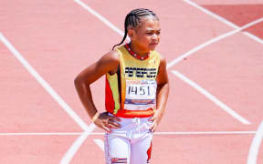 Bentley Satele concentrating on his race at the Junior Olympics in Savannah