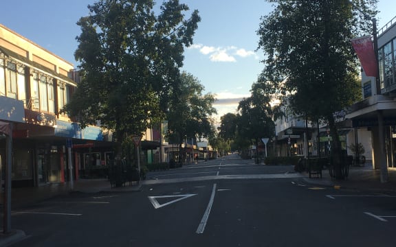 Masterton on the morning of 26 March, on the first day of the nationwide Covid-19 lockdown.