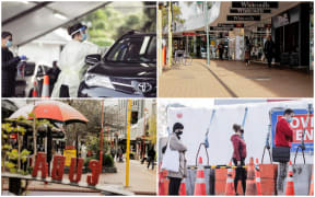 Wellington's Lambton Quay and Cuba Streets were quiet, but testing stations were busy on the first day of the capital being in alert level 2.
