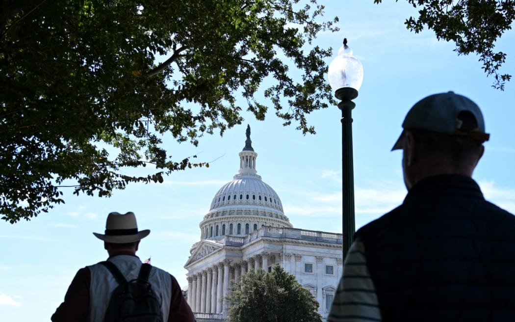 Capitol Hill is seen on the third day of the US government shutdown in Washington, DC, on 3 October, 2025