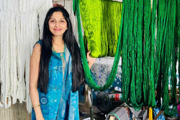 Priya Ravindra works closely with artisans across India for her ethical textiles business.