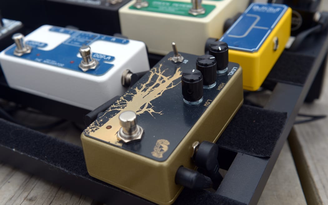 Otago electrician and founder of Pepers' Pedals, Tony Pepers makes and sells guitar pedals.