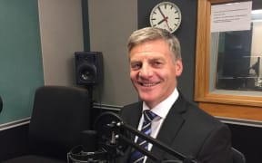 Bill English in the Auckland studio