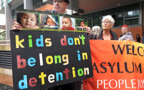Protesters outside an immigration office in Sydney in February, 2016.