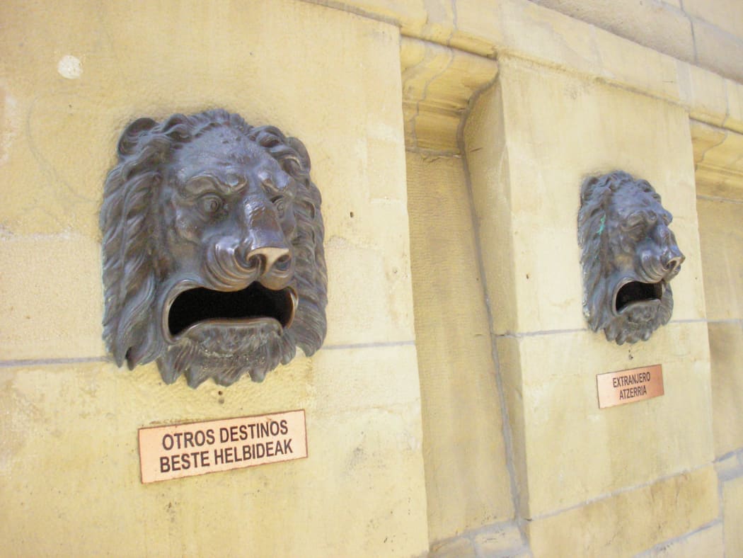 Lion headed mail boxes from Basque Spain