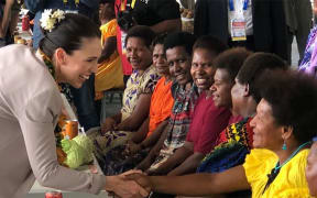 Former Prime Minister Dame Jacinda Ardern in the Pacific.
