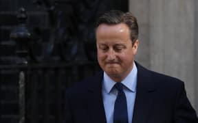 British Prime Minister David Cameron speaks to the press in front of 10 Downing Street in central London on 24 June 2016.