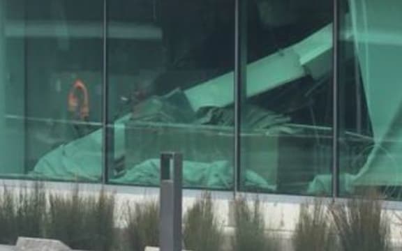 A concrete floor support unit fell in the 14 November earthquake.