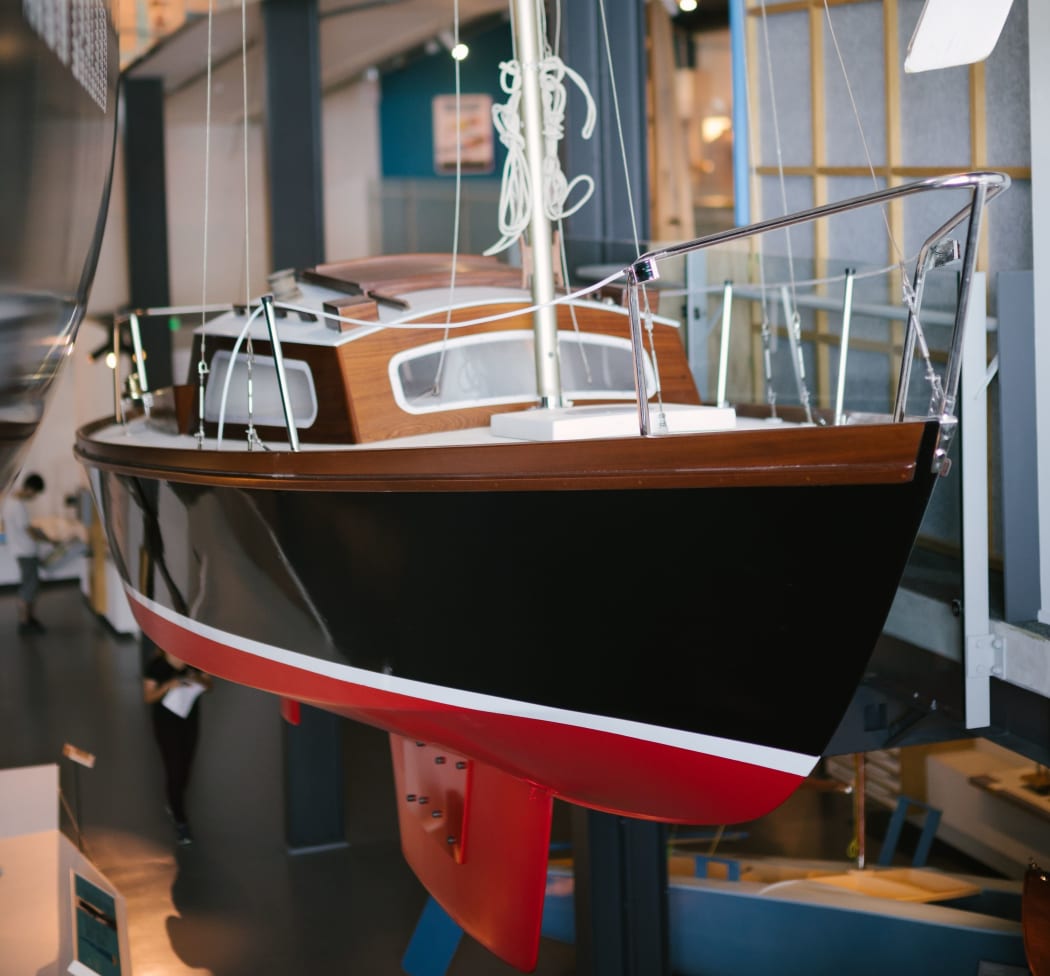 Bandit, the first boat built by Sir Peter Blake in 1966.