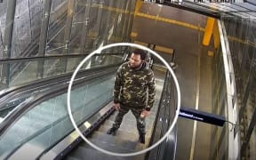 Ahamed Samsudeen coming out of the New Lynn train station, on the day of the attack on September 3, 2021.