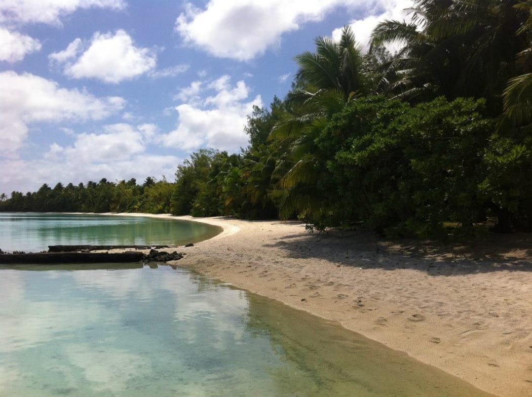 A beach in the Cook Islands