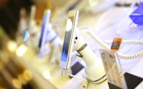 Mobile phones in store.