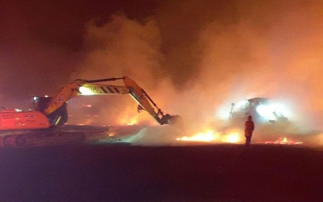 About 50 firefighters worked at the scene of a fire in West Melton, overnight between Sunday 8 December and Monday 9 December, 2024.