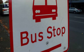 040314. Photo Todd Niall  / RNZ. Bus stop sign